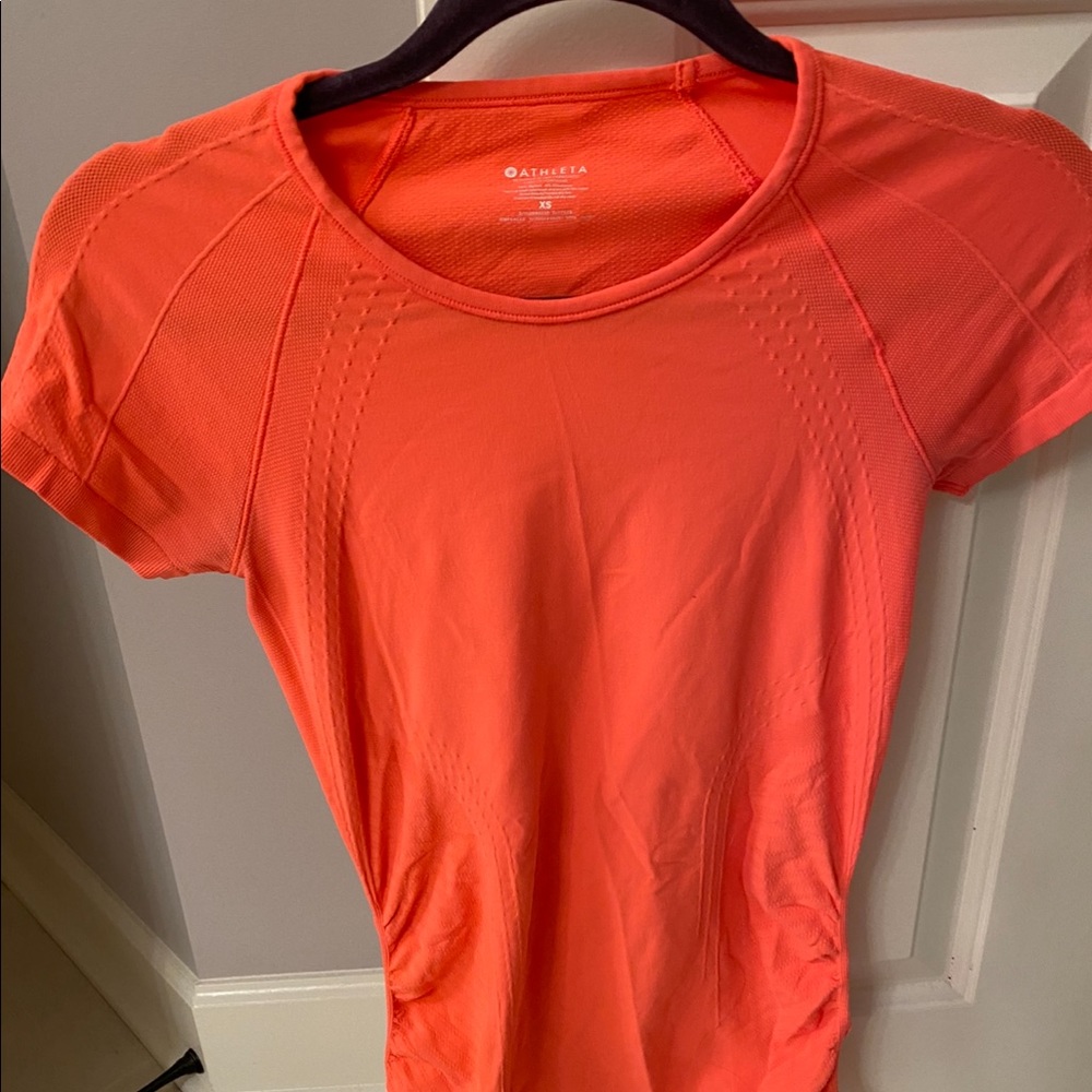 Orange/ Salmon Athleta form fitting top